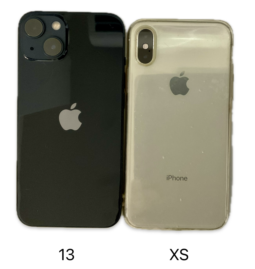 iPhone13とXS